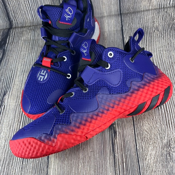 Adidas Harden Vol. 6 Drew League Shoes Purple/Core Red Mens 5.5 W 6.5 HP9510 - Picture 8 of 9